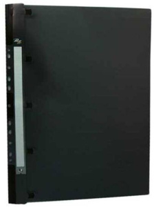 Скоросшив. пласт. А3 прозр. верх.  с перфорацией, чёрный, вертик.