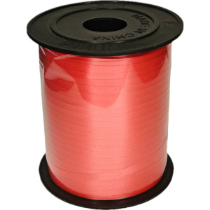 Лента упаковочная ПВХ 5мм*228м, матовая, красная