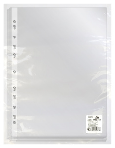 Файл с перфорацией А4 стандарт / 0,023мм / 100 шт/уп., глянцевые