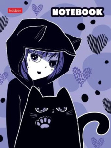 Блокнот А6 7БЦ  80л "Я и мой кот" кл., глянц.лам.