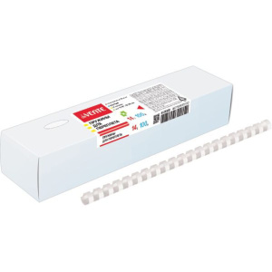 Пружины для переплета пластиковые 14мм, 100шт, белый