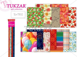 Бумага упаковочная 4 листа "Ассорти" с рисунками 70*100см.