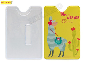 Обложка для Проездного "Лама и кактус"