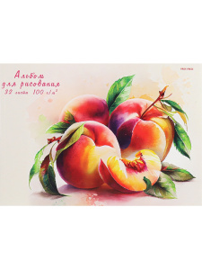 Альбом А4 32л клеевой кор. "Персики на столе" пл. 100гр/м*