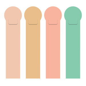 Набор закладок пластиковых 4шт., "Matt Powder"