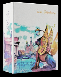 Фотоальбом 100 фото 10*15см SPb. Санкт-Петербург. Банковкий мостик, пластик.стр.