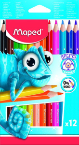 Карандаши цвет. Jumbo 12цв "PULSE" пластиковые