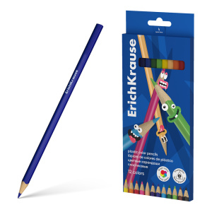 Карандаши цвет. 12цв  Erich Krause Color Friends, пласт., трехгранные