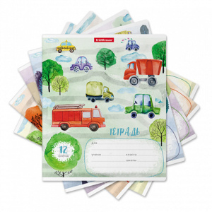 Тетрадь А5 12л кл. Erich Krause "Автопарк"