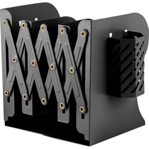 Подставка для книг "Slider" 19*15см полностью металл, черная, телескопическая