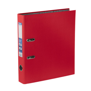 Регистратор А4  50мм PVC, Classic, красный, карман