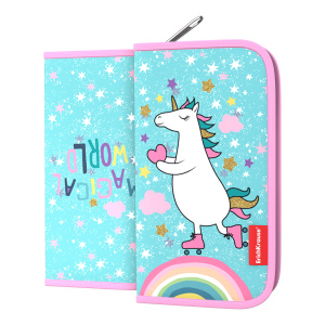 Пенал 1 отд. (205*110*25) молния, ткань, "Rainbow Skate"