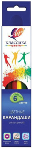 Карандаши цвет.  6цв  Луч "Классика", деревянные