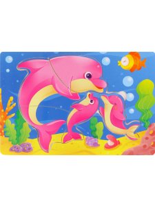 Пазл-рамка деревянная  22*15см "Подводный мир"