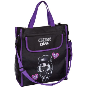 Сумка для дополн.занятий 36*31*13см deVENTE " Anime Girl" 1отд., 4кармана,