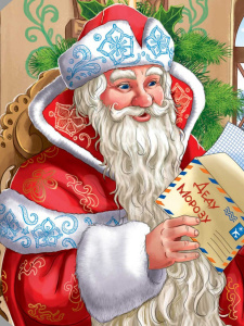 Мозаика алмазная 17*22см "Дед Мороз читает письмо"