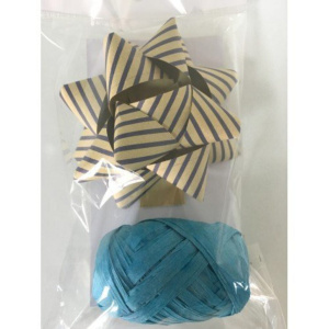 Набор для оформления подарков: бант из крафт-бумаги 3*13см, лента 2,5см*10м.