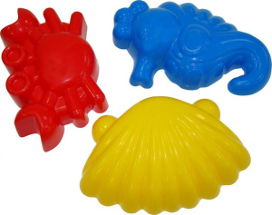 Формочки "Краб, морской конек, ракушка"