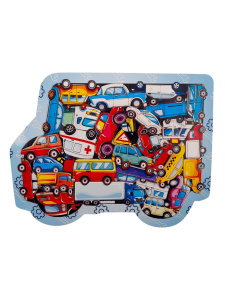 Пазлы в рамке деревянные 32 элемента 26*19см "Машинки"