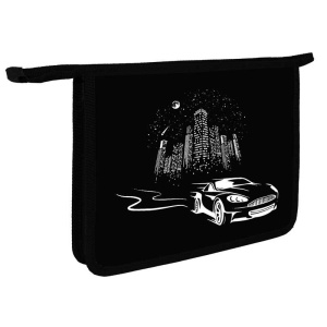 Папка д/тетрад. А5 (245*195*50) 1отд. молния сверху, ламинат "Ночные гонки"