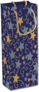 Пакет подар. бум. новогодн. 12*36*9,5см(под бутылку) 128 гр/м "Regalissimi" мат.лам., метализ.краска