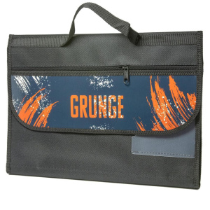 Папка д/труда А4 (325*240*40) 1отд. с ручками, ткань, липучка "Grunge"