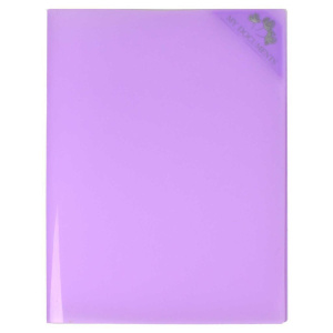 Папка файл А4   6лист 0,20мм, Фиолетовый, с держателем для уголков, печать фольгой