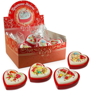 Свеча 5см "Сердечко" в подсвечнике