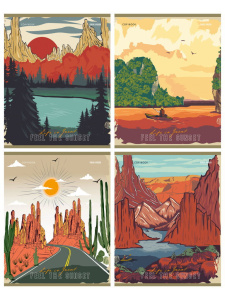 Тетрадь А5  96л кл. Проф-Пресс "Закат и природа" белизна 100%