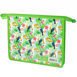 Папка д/тетрад. А5 (230*190*50) 1отд. молния сверху, ламинат "Туканы" многоур.конгрев