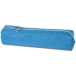Пенал-косметичка (190*40*40) молния, ткань, "Ретро" голубой