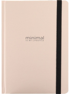 Блокнот А5 7БЦ  96л "Бежевая обложка" мат.лам., резинка, кл.