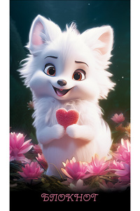 Блокнот А7  16л скоба "Лисенок с сердечком" кл.