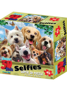 Пазл 3D  48 дет.  31*23см "Собаки селфи"