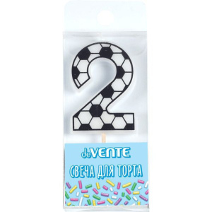 Свеча-цифра "2" Футболист, 5см
