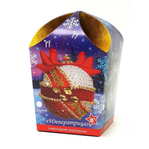 Новогодний шар из пайеток 8см "Императрица" 8+