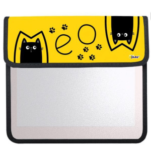 Папка д/тетрад. А5 (240*205*45) 1отд. на липучке, пластик "Мяу логотип"
