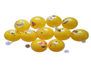 Мяч детский 20см "Рожицы" НЕ НАДУТЫЙ