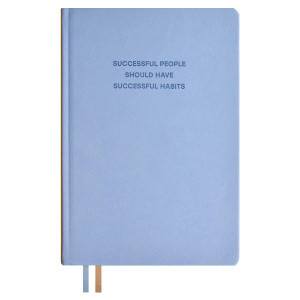 Ежедневник недат. А5 160л., кож.зам., тв.пер. "Буйвол голубой" тиснен., ляссе