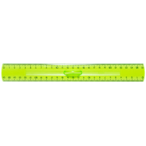 Линейка 25см прозр.цветная, с держателем, европодвес