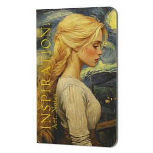 Записная книжка А5  32л скоба "Inspiration. Art. Notes. Ван Гог (девушка с косой на фоне неба)"