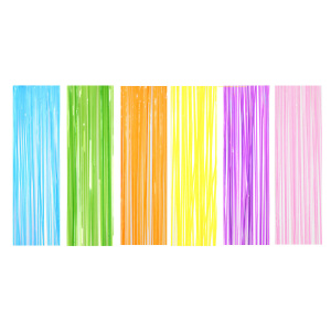 Дождик  150мм*1м, ПВХ, 6 цветов макарун