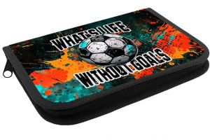 Пенал 1 отд. с 1-ой откид.пл. (212*135*26) молния, ткань "Футбол гранж"