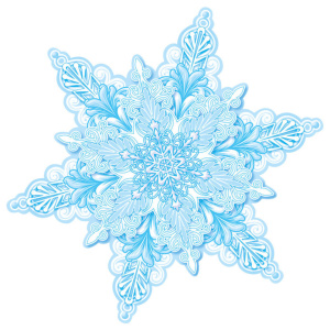 Украшение на скотче 24*24см "Снежинка"