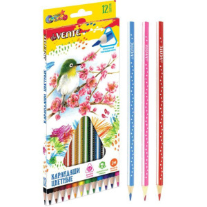 Карандаши цвет. 12цв "Cosmo"  2М трехгранные 2,8мм