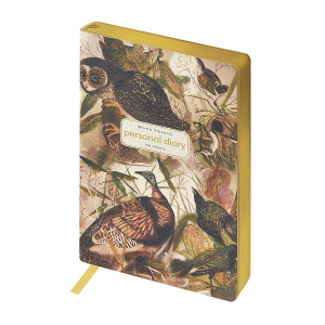 Ежедневник недат. А5 128л., мягк.пер., иск.кожа "Fauna. Птицы" ляссе