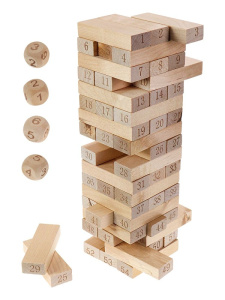 Игра настольная "Башня. Высотка maxi" 28см, 54 дет.