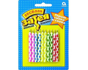 Свечи для торта, ассорти 10шт, магические