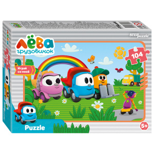 Пазлы   104 элемента  270*180мм  "Грузовичок Лёва. Друзья" (ООО "Первый проект")