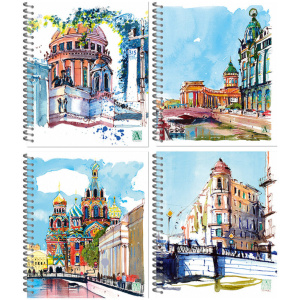 Тетрадь А5  48л кл  Питерские скетчи, гребень